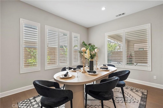 370 Sawbuck, Irvine, CA 92618 - dining room with baseboards, wood finished floors, and recessed lighting