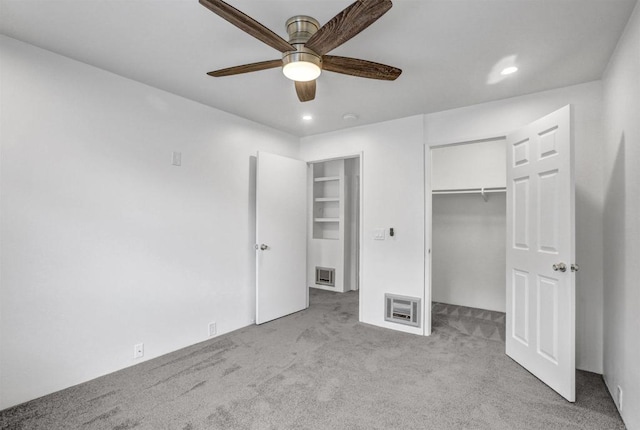 6362 Rancho Mission Rd Unit 712, San Diego, CA 92108 - unfurnished bedroom with carpet, a closet, recessed lighting, and a ceiling fan