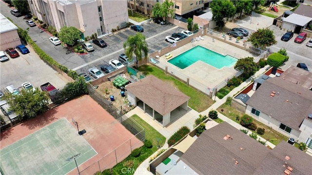 8601 Burnet Ave Unit D, North Hills, CA 91343 - aerial view of a pool