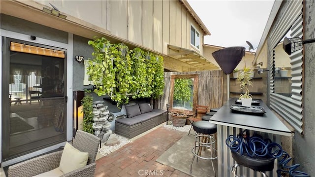 8601 Burnet Ave Unit D, North Hills, CA 91343 - view of patio / terrace featuring an outdoor living space