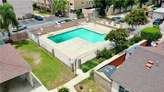 8601 Burnet Ave Unit D, North Hills, CA 91343 - drone / aerial view of a pool