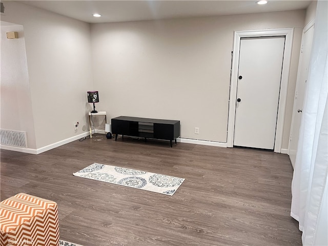 3751 Ketch Ave Unit D, Oxnard, CA 93035 - entryway with recessed lighting, wood finished floors, and baseboards