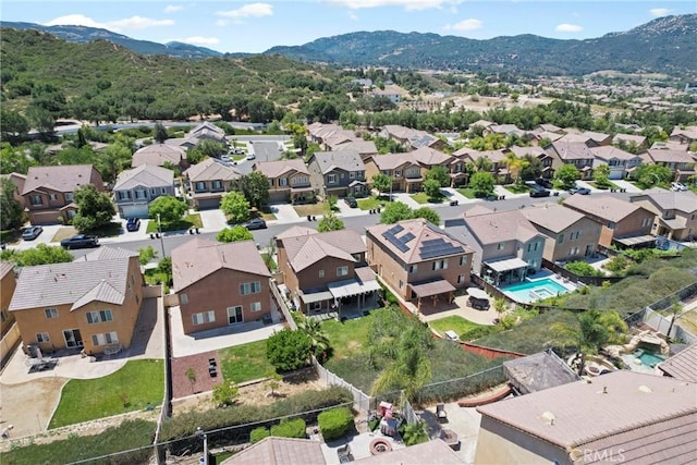 33184 Puffin St, Temecula, CA 92592 - aerial perspective of suburban area with mountains and a pool
