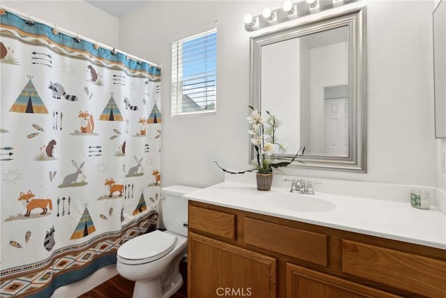33184 Puffin St, Temecula, CA 92592 - full bathroom featuring vanity, toilet, and a shower with curtain