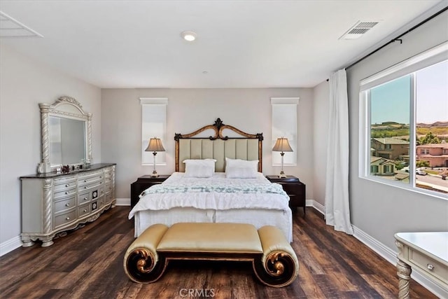 11313 Atlas Ct, Corona, CA 92883 - bedroom with dark wood finished floors and recessed lighting