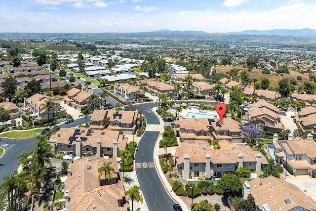 4610 Los Alamos Way Unit C, Oceanside, CA 92057 - aerial view of property's location with mountains and nearby suburban area