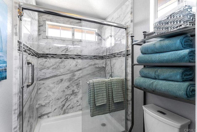 4610 Los Alamos Way Unit C, Oceanside, CA 92057 - bathroom with toilet and a stall shower