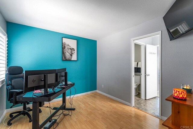 4610 Los Alamos Way Unit C, Oceanside, CA 92057 - office area with wood finished floors and baseboards