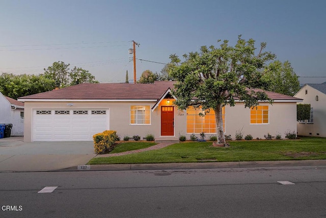 139 Spanner St, Monrovia, CA 91016 - single story home featuring concrete driveway, a front yard, a garage, and stucco siding