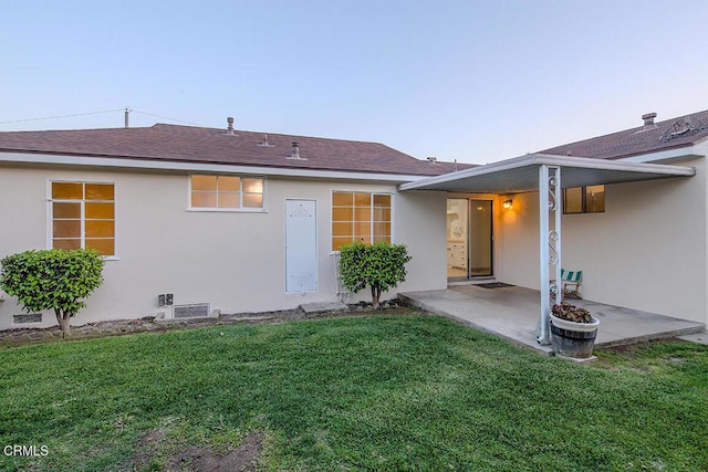 139 Spanner St, Monrovia, CA 91016 - back of property with a patio, stucco siding, a yard, and roof with shingles