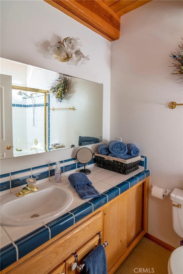 1176 Aleutian Dr, Lake Arrowhead, CA 92352 - bathroom featuring vanity and a shower