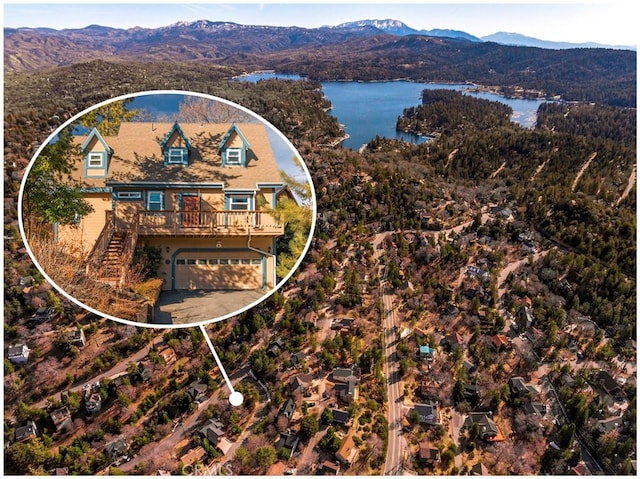 1176 Aleutian Dr, Lake Arrowhead, CA 92352 - view of subject property featuring a water and mountain view