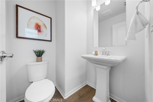 333 Calle Elegante, Lake Forest, CA 92630 - half bath with wood finished floors, toilet, and baseboards