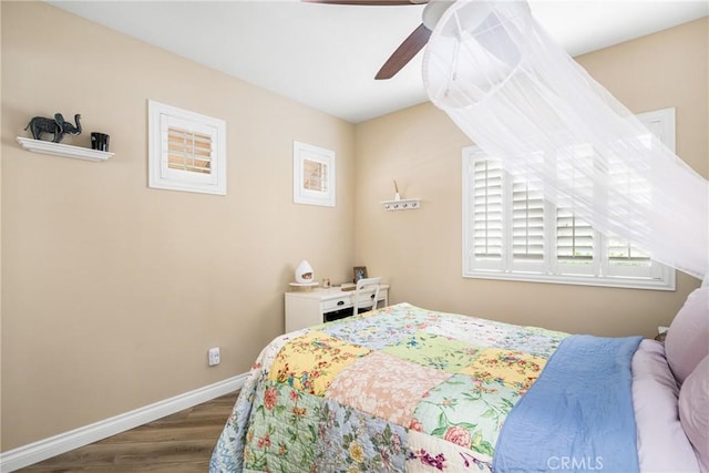 38 Tessera Ave, Lake Forest, CA 92610 - bedroom featuring wood finished floors, baseboards, and a ceiling fan