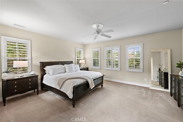 21 Corte Lomas Verdes, San Clemente, CA 92673 - bedroom featuring baseboards, multiple windows, carpet flooring, and ceiling fan