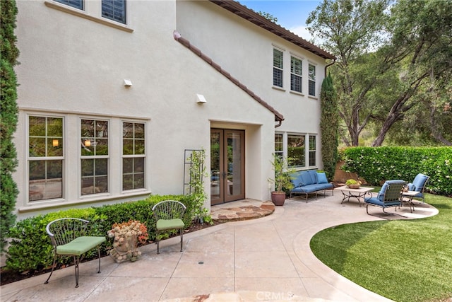 21 Corte Lomas Verdes, San Clemente, CA 92673 - view of patio featuring french doors and an outdoor hangout area