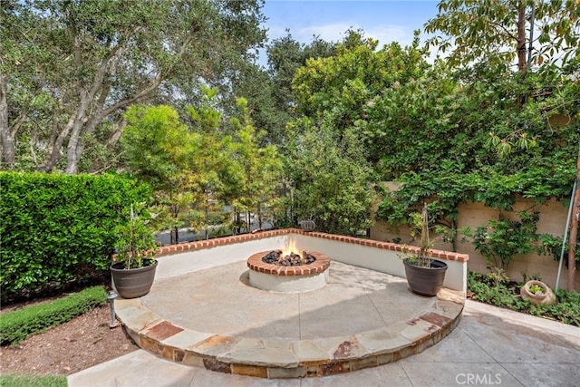 21 Corte Lomas Verdes, San Clemente, CA 92673 - view of patio / terrace featuring a fire pit