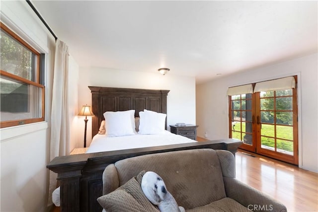 1615 Halsey St, Redlands, CA 92373 - bedroom with access to outside and light wood-type flooring