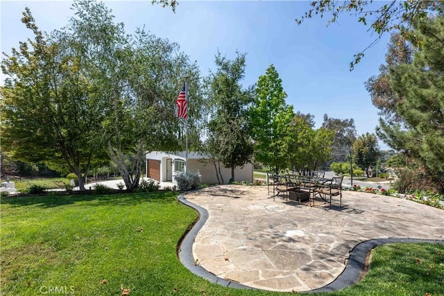 1615 Halsey St, Redlands, CA 92373 - view of patio with an outbuilding