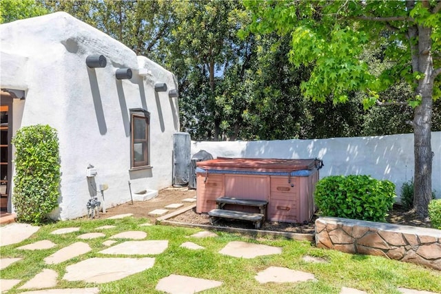 1615 Halsey St, Redlands, CA 92373 - view of yard with a hot tub
