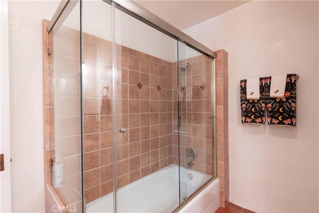 1615 Halsey St, Redlands, CA 92373 - full bath with bath / shower combo with glass door and tile patterned flooring