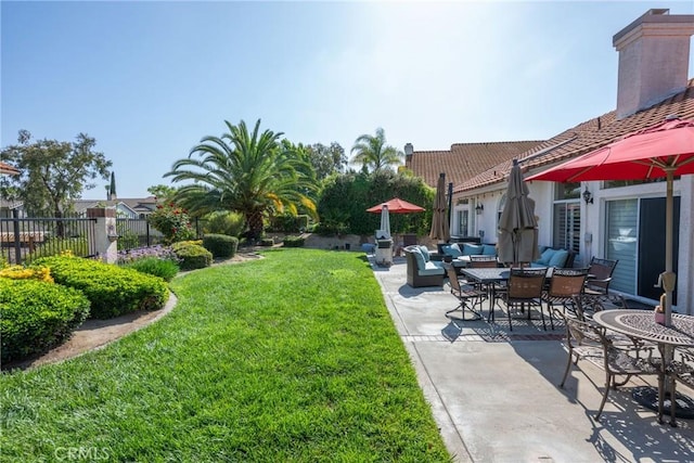31436 Corte Sonora, Temecula, CA 92592 - view of yard featuring an outdoor hangout area and a patio