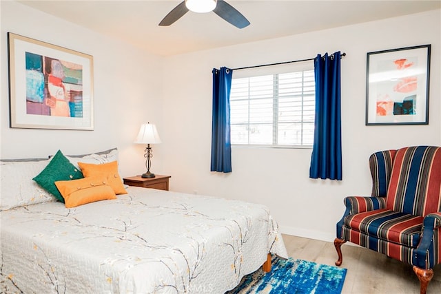 382 Settlers Rd, Upland, CA 91786 - bedroom featuring wood finished floors, ceiling fan, and baseboards