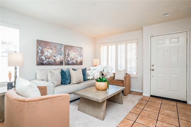 382 Settlers Rd, Upland, CA 91786 - living area featuring light tile patterned flooring and baseboards