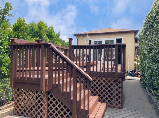 405 Waterview, Playa Del Rey, CA 90293 - wooden terrace with stairway