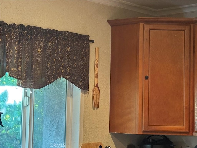 19549 Schoolcraft St, Reseda, CA 91335 - kitchen view of crown molding and brown cabinetry