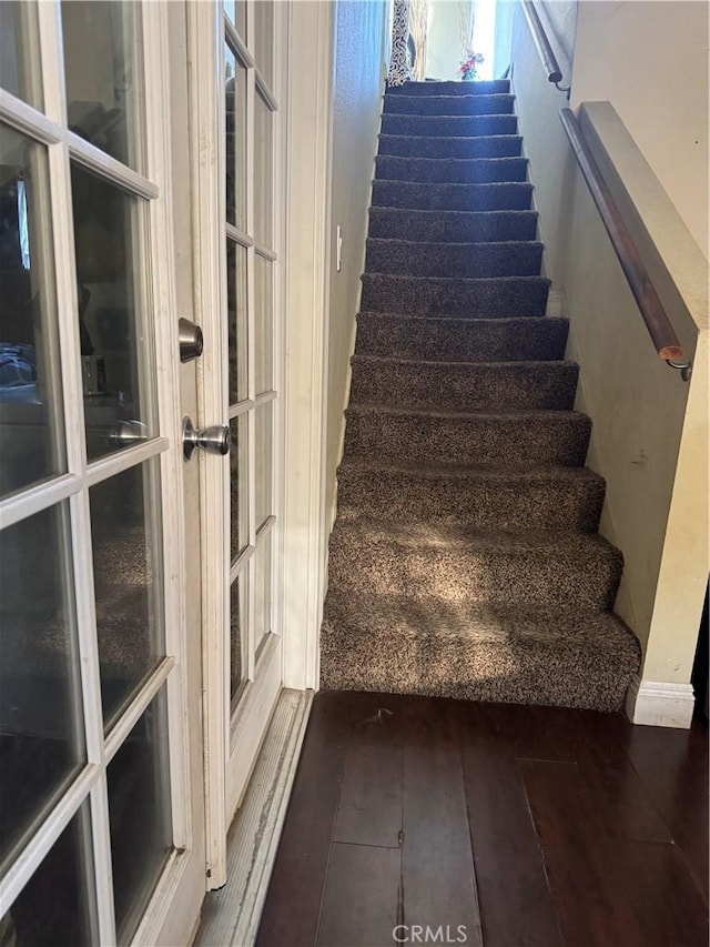 19549 Schoolcraft St, Reseda, CA 91335 - staircase featuring wood-type flooring