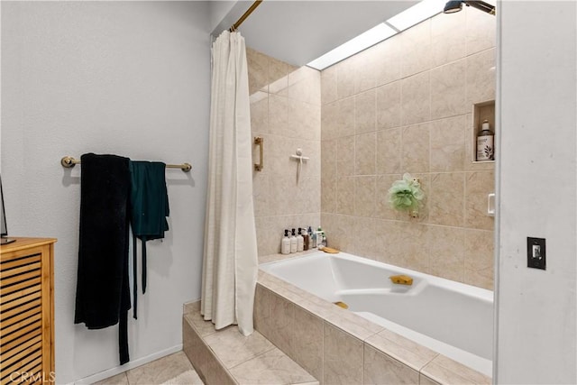 24232 Porto Nuovo, Dana Point, CA 92629 - bathroom with tiled shower / bath and tile patterned flooring