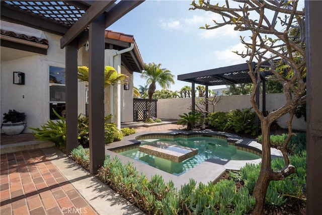 24232 Porto Nuovo, Dana Point, CA 92629 - view of swimming pool with a pergola and a pool with connected hot tub