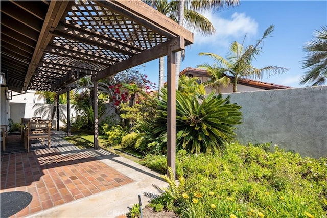 24232 Porto Nuovo, Dana Point, CA 92629 - fenced backyard featuring a pergola and a patio