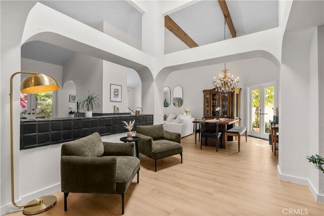 24232 Porto Nuovo, Dana Point, CA 92629 - common area with high vaulted ceiling and beam ceiling