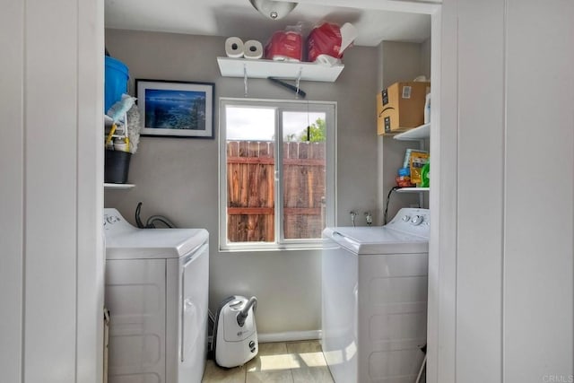 118 W 11th Ave, Escondido, CA 92025 - laundry room featuring independent washer and dryer and baseboards