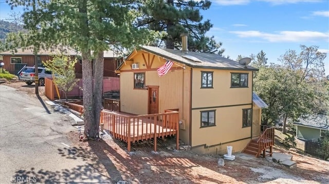 26745 Hopkins Rd, Idyllwild, CA 92549 - view of front of property with a deck
