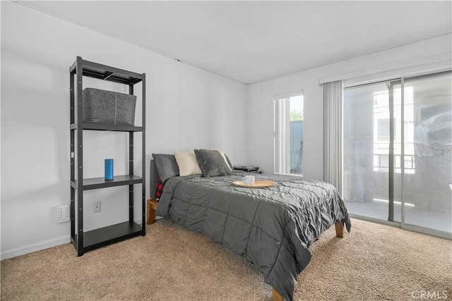 1023 Vista Del Cerro Dr Unit 205, Corona, CA 92879 - bedroom with carpet flooring, access to outside, and baseboards