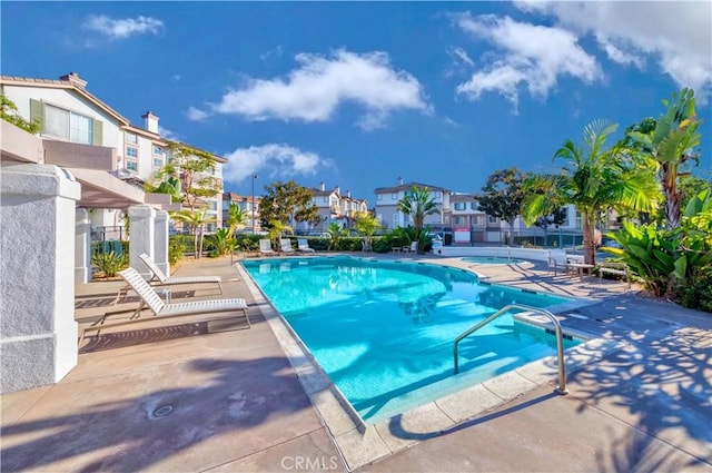 4536 Montecito Dr, La Palma, CA 90623 - community pool with a residential view and a patio area