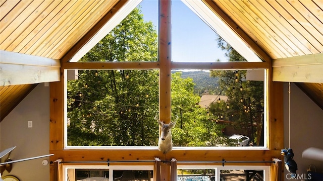27638 St Bernard Ln, Lake Arrowhead, CA 92352 - detailed view of wooden ceiling