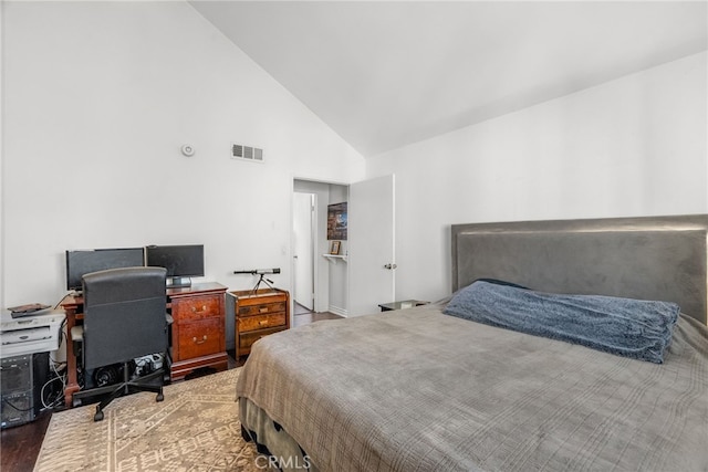 5463 Newcastle Ave Unit 8, Encino, CA 91316 - bedroom with high vaulted ceiling