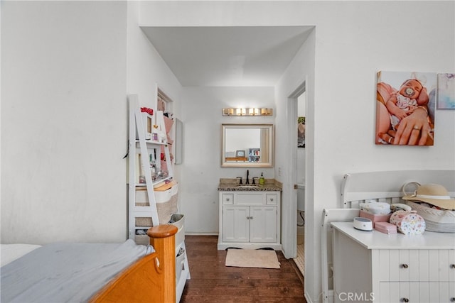 5463 Newcastle Ave Unit 8, Encino, CA 91316 - hallway featuring a sink and dark wood-type flooring