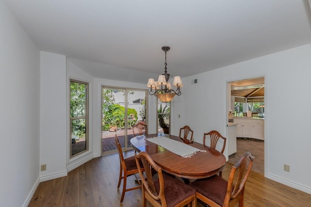 18269 Laurel View Dr, Yorba Linda, CA 92886 - dining room featuring a chandelier and wood finished floors