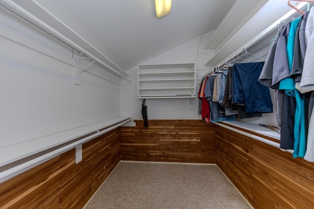 18269 Laurel View Dr, Yorba Linda, CA 92886 - walk in closet with vaulted ceiling and carpet
