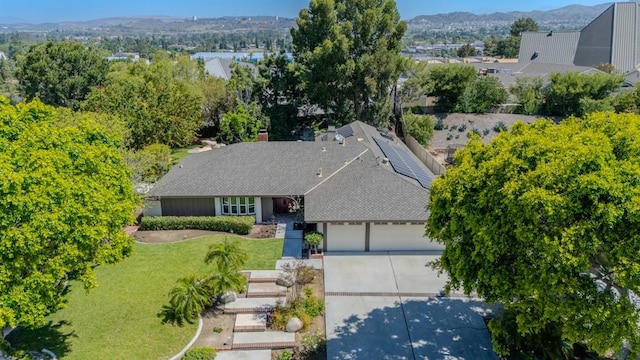 18269 Laurel View Dr, Yorba Linda, CA 92886 - view from above of property featuring a mountain backdrop