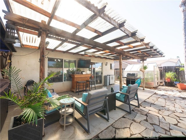 1173 Conestoga St, Corona, CA 92881 - view of patio / terrace with a pergola and area for grilling