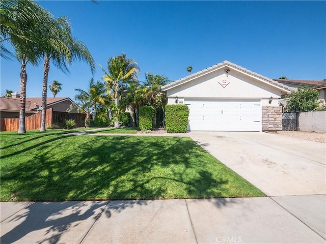 1173 Conestoga St, Corona, CA 92881 - ranch-style house with stucco siding, driveway, stone siding, and an attached garage
