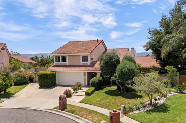 3016 Daphney Ct, Simi Valley, CA 93063 - traditional-style house with a tiled roof, driveway, and an attached garage