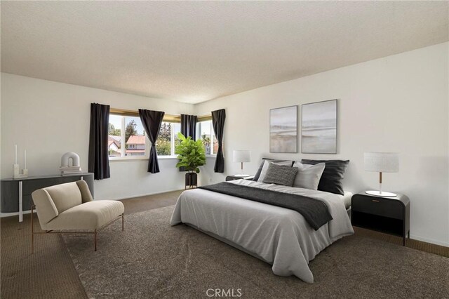 3016 Daphney Ct, Simi Valley, CA 93063 - carpeted bedroom featuring a textured ceiling