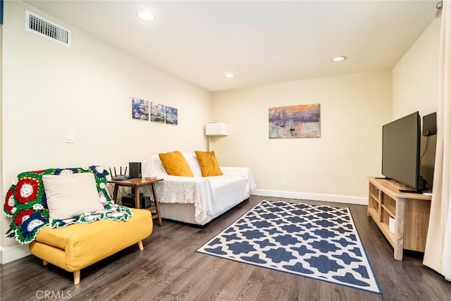 4201 W 5th St Unit 218, Santa Ana, CA 92703 - living area with dark wood-type flooring, baseboards, and recessed lighting
